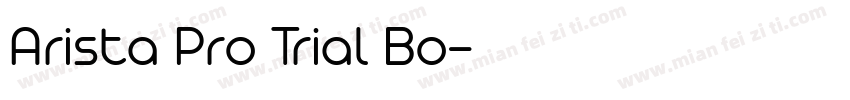 Arista Pro Trial Bo字体转换